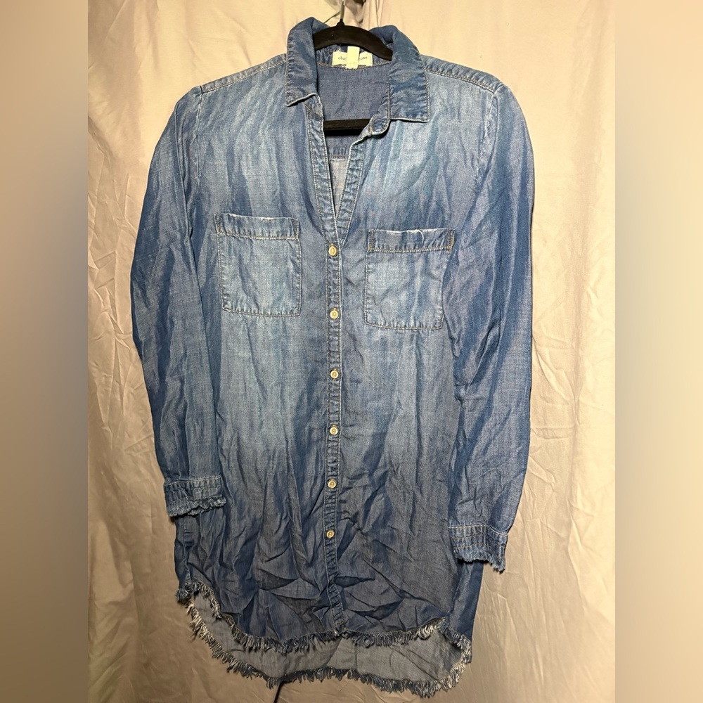 NWOT Anthropologie Cloth & Stone Chambray dress Size XS